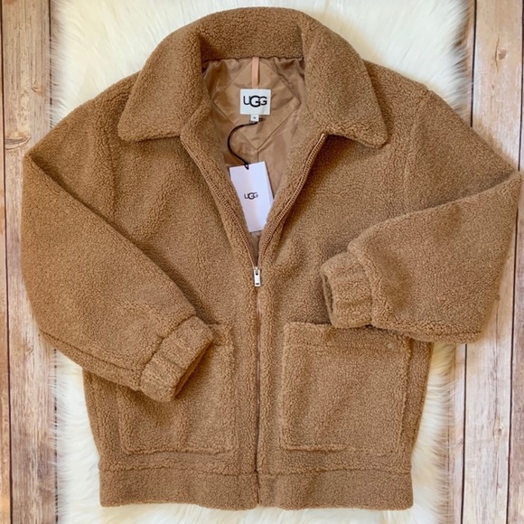 teddy bear jacket camel